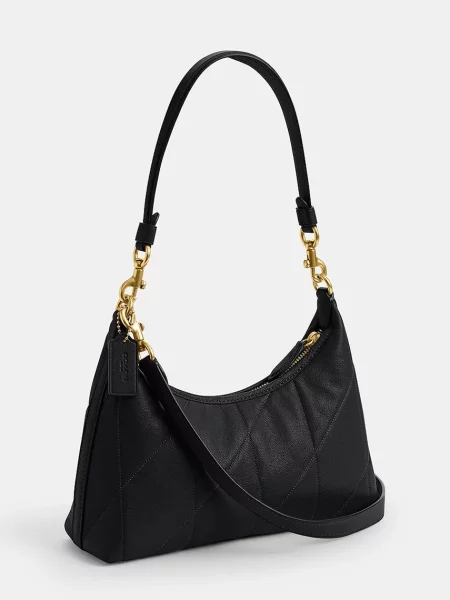 Coach torebka crossbody skórzana Soft Quilted Juliet Shoulder Bag 25 czarna