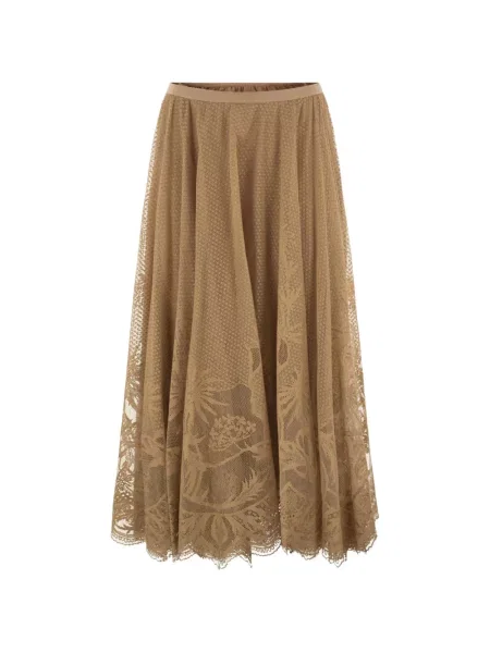 Fustă midi Fabiana Filippi cu model floral din dantelă