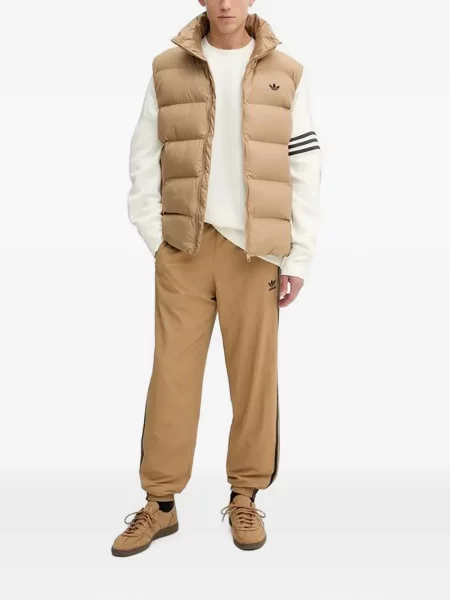 Pantaloni Adidas tricotate cu autograf alergare albastru