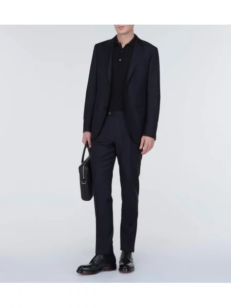Costum Zegna de lână de costum albastru