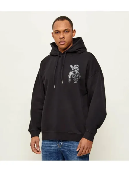 Hanorac | Relaxed fit negru