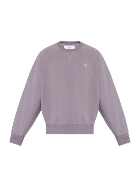 Bluza Ami Paris z logo fioletowa