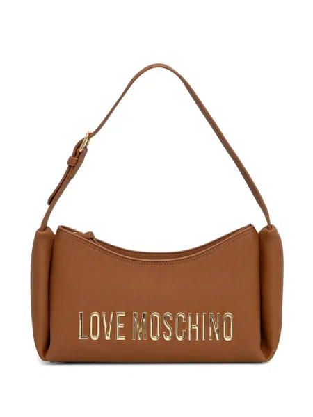 Geantă Love Moschino cu autograf maro