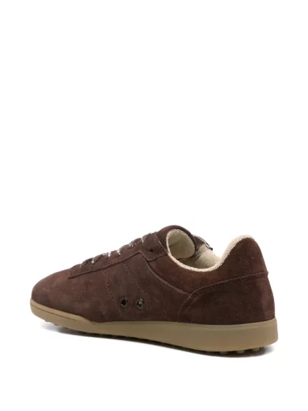 Sneakerși A.p.c. cu șireturi din piele de căprioară maro