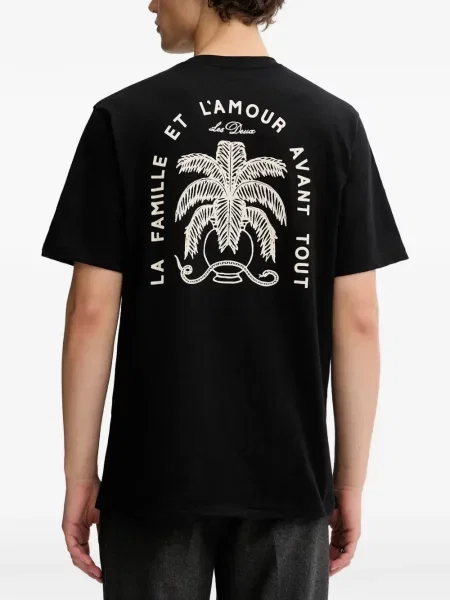 Tricou Les Deux cu imagine negru