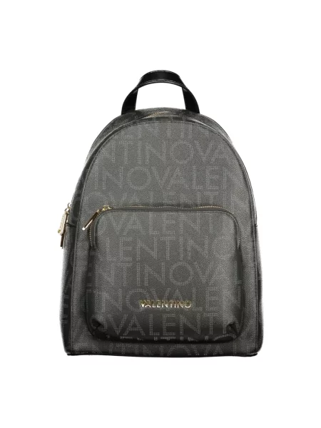 Lniana torebka Valentino Bags czarna