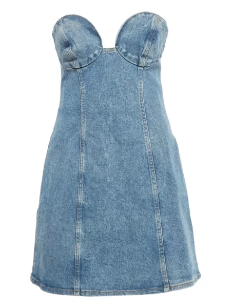 Sukienka Magda Butrym bez ramiączek garniturowa niebieska