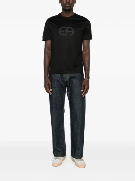 Μπλούζα Emporio Armani με αυτόγραφο μαύρο