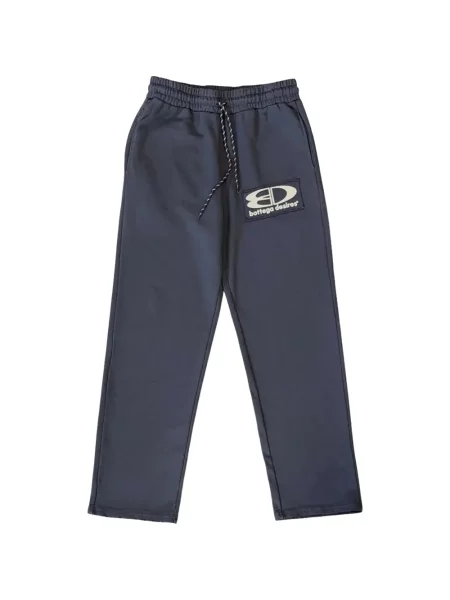 Pantaloni Bottega Desires alergare cu autograf cu cordon albastru