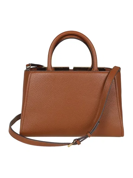 Shopperka Elisabetta Franchi skórzana brązowa