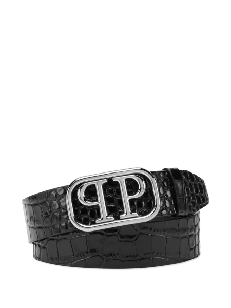 Curea Philipp Plein din piele negru