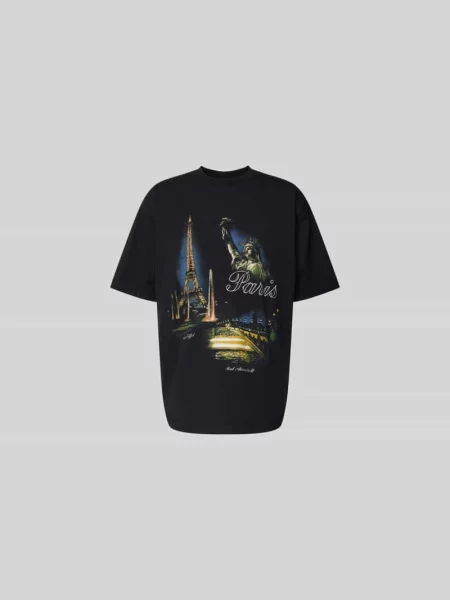 T-shirt o kroju relaxed fit z bawełny Vetements czarna