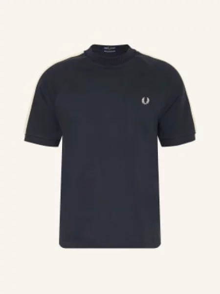 Fred Perry Tričko S Pruhy tmavě / režná modrá