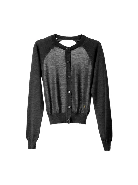 Sweter Moschino z odkrytymi plecami czarny