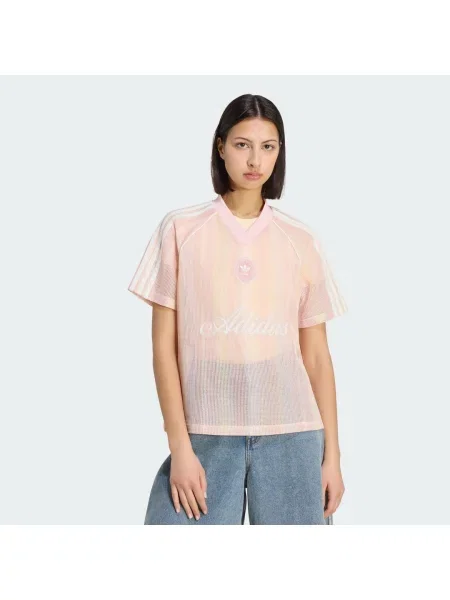 KOSZULKA ADIDAS ORIGINALS SUMMER GLOW O OBSZERNYM KROJU Z DZIANINY różowa
