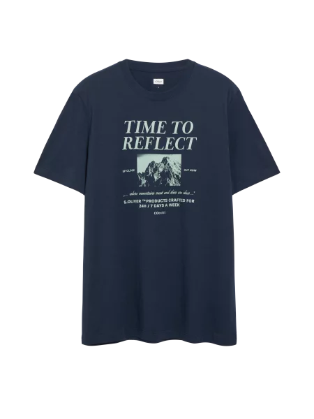 T-shirt z nadrukiem niebieska