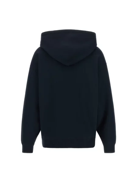 Bluza z kapturem Jil Sander z kapturem niebieska