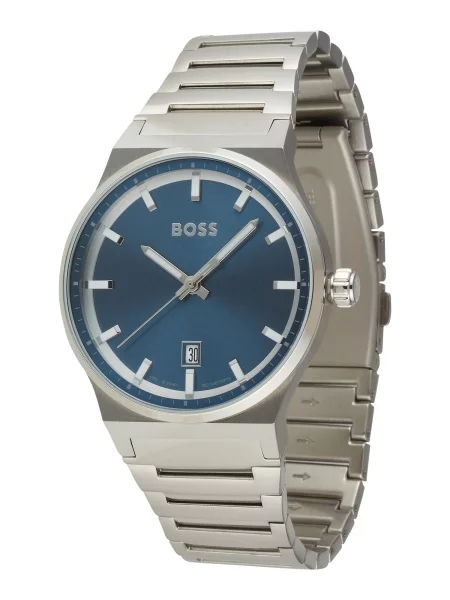 BOSS Black Analógové hodinky CANDOR námornícka modrá strieborná