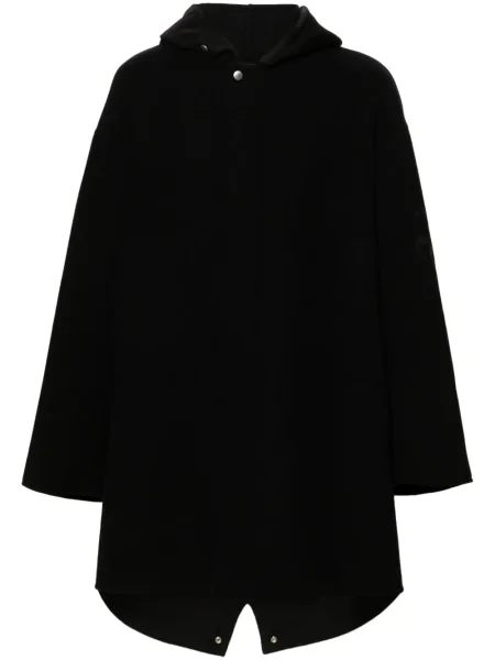 Palton Jil Sander din jacard cu autograf negru