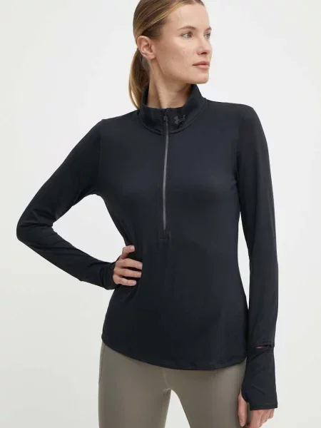 Under Armour bluza do biegania Qualifier Run 1 gładka czarny