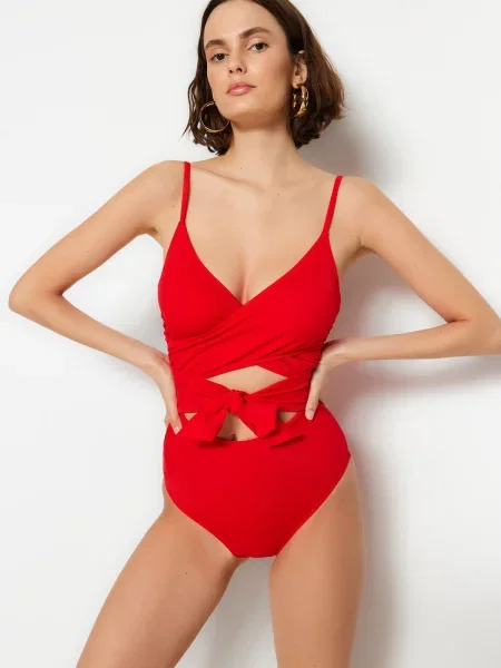 Costum de baie Trendyol roșu