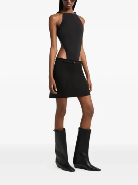 Rochie Courreges cu gât halter negru