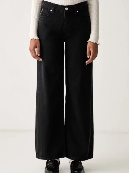 Marc O'Polo blugi wide leg pentru femei negru