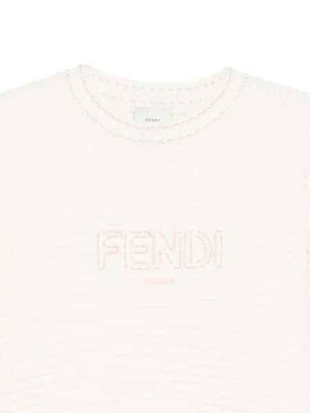 Sweter dziecięcy Fendi biały