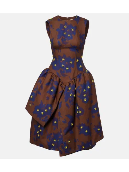 Rochie midi Shushu/tong cu model floral până la genunchi de costum