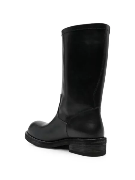 Botine Ann Demeulemeester din piele cu cataramă negru