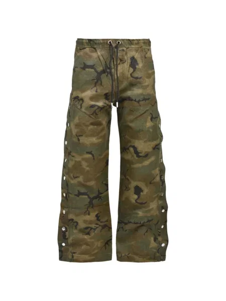 Pantaloni Breath cu imagine cu model camuflaj verde