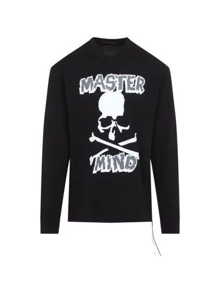 Lung tricou Mastermind Japan cu imagine negru