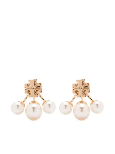 Cercei Tory Burch cu perle auriu