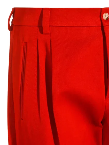 Pantaloni Valentino Garavani plisate roșu