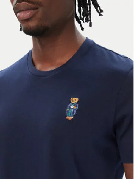 Polo Ralph Lauren Hosszú pizsama tengerészkék / sötétzöld / gránátalma