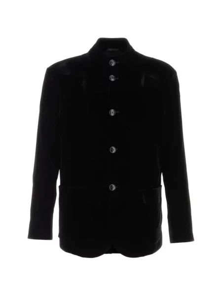 Gulerat sacou Giorgio Armani de catifea negru