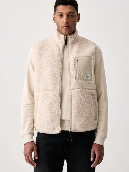 Marc O'Polo vestă pentru bărbați din polar bej