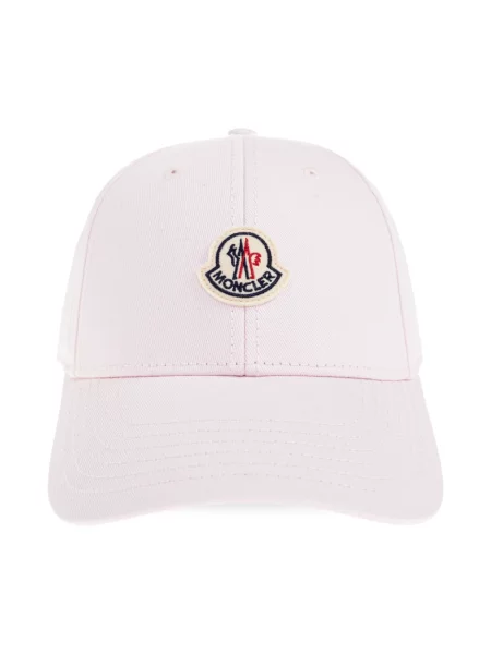 Czapka z daszkiem Moncler z logo różowa