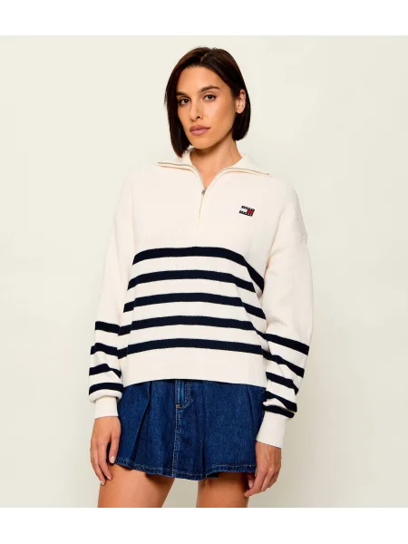 Tommy Jeans Pulover | Oversize fit alb