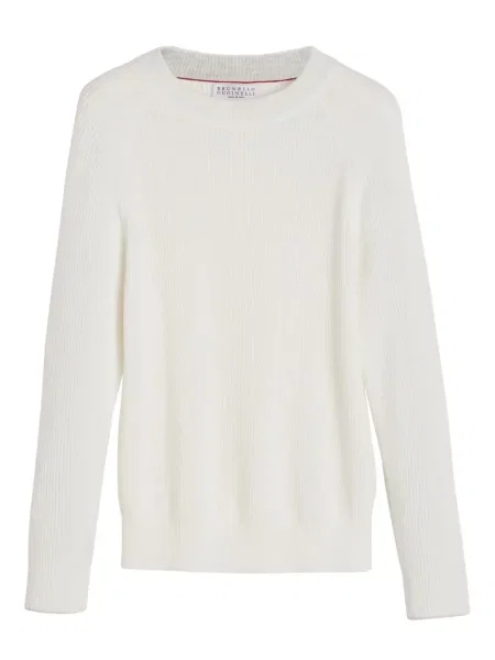 Sweter dziecięcy Brunello Cucinelli biały