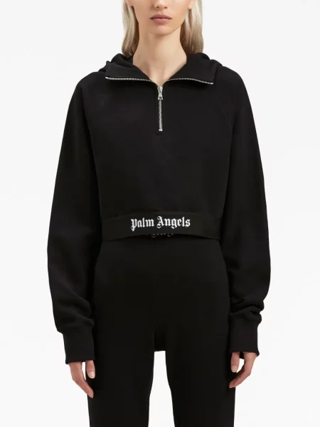 Bluza Palm Angels na ramiączkach z logo o skróconej długości czarna
