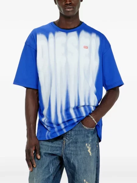 Tricou Diesel cu imagine albastru