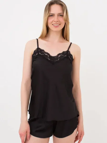 Піжама Giulia шовк чорний