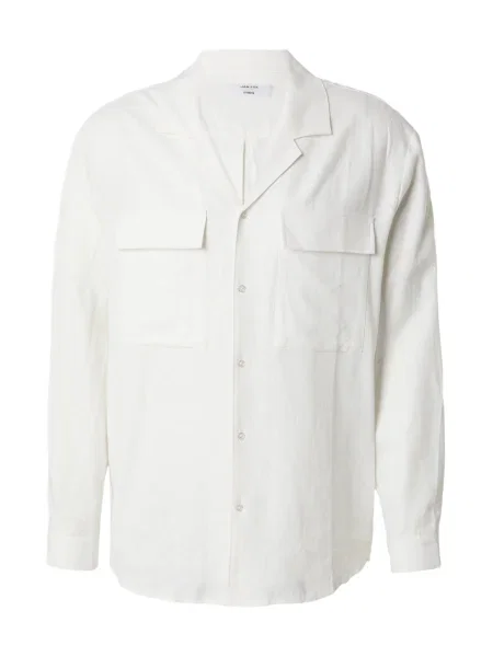 DAN FOX APPAREL Košeľa Ruben prírodná biela