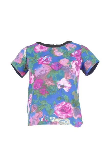Tricou Sandro cu model floral cu imagine albastru