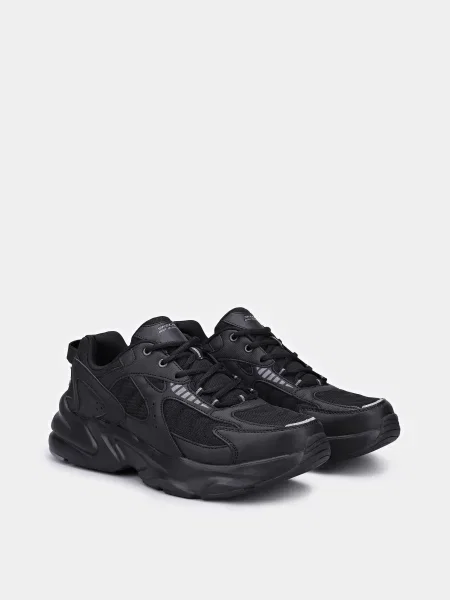 Кожаные повседневные кроссовки Skechers черные