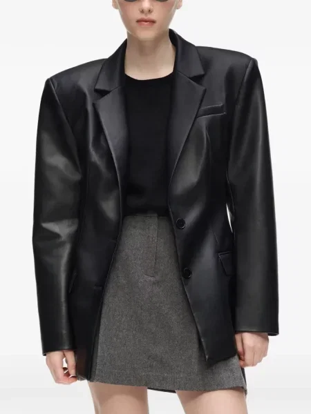 Sacou Karl Lagerfeld din piele negru