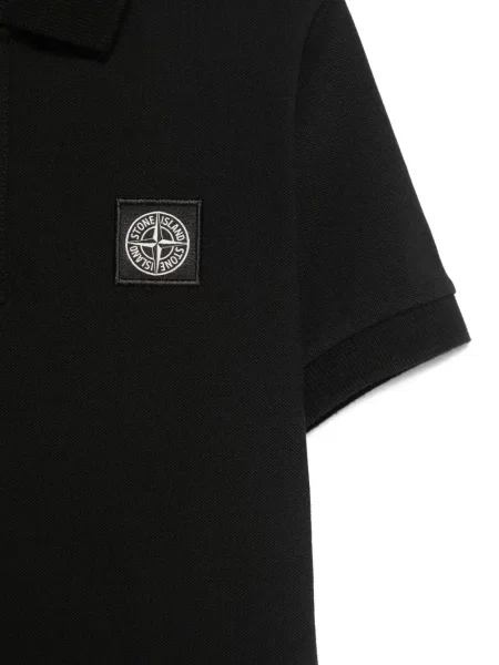 Koszulka polo dziecięca Stone Island czarna