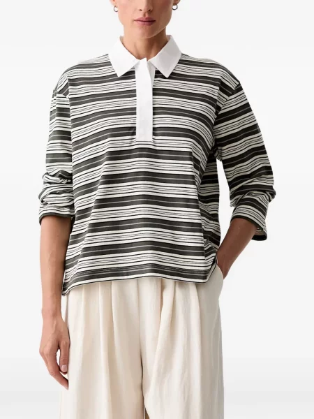 Lung tricou polo Rag & Bone verde