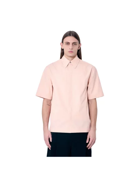 Koszula z krótkim rękawem Jil Sander różowa